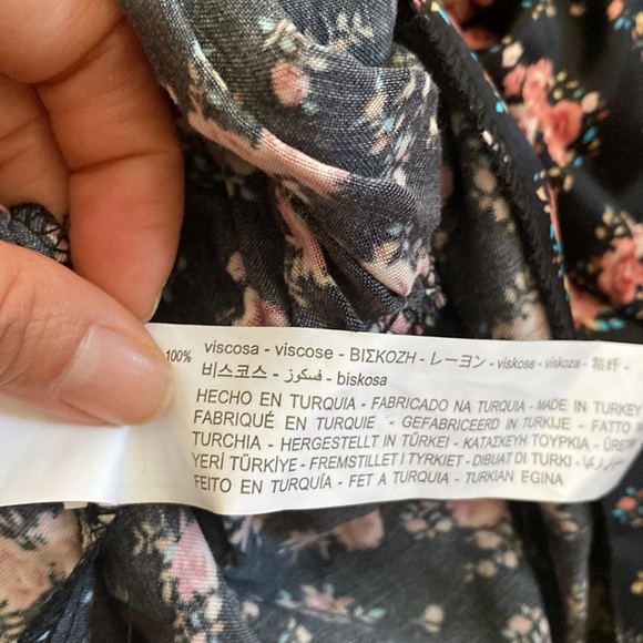 NEW Zara Floral Print Mini Dress W Ruched Waist - Picture 7 of 7